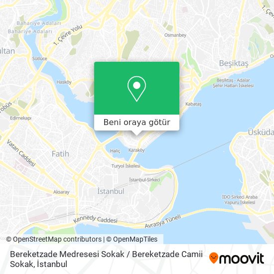 Bereketzade Medresesi Sokak / Bereketzade Camii Sokak harita