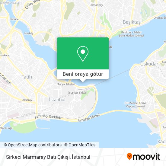 Sirkeci Marmaray Batı Çıkışı harita