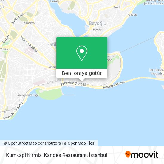 Kumkapi Kirmizi Karides Restaurant harita