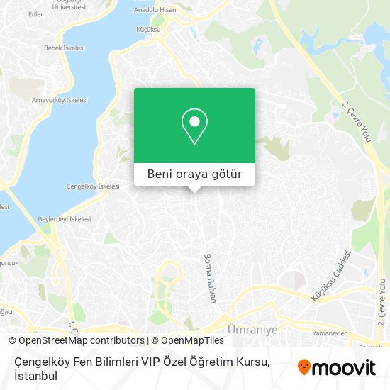 Çengelköy Fen Bilimleri VIP Özel Öğretim Kursu harita