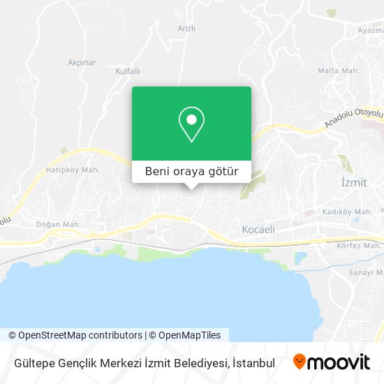 Gültepe Gençlik Merkezi İzmit Belediyesi harita