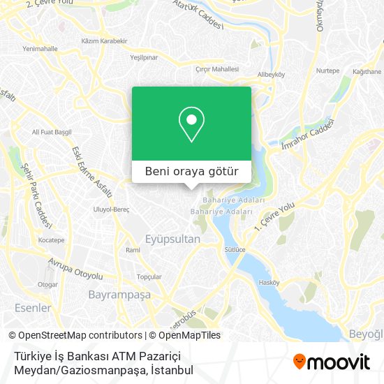 Türkiye İş Bankası ATM Pazariçi Meydan / Gaziosmanpaşa harita