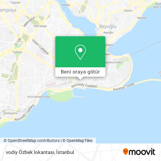 vodiy Özbek lokantası harita