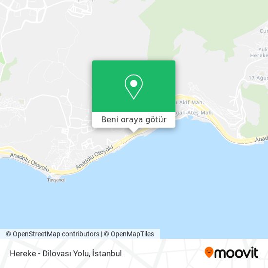 Hereke - Dilovası Yolu harita