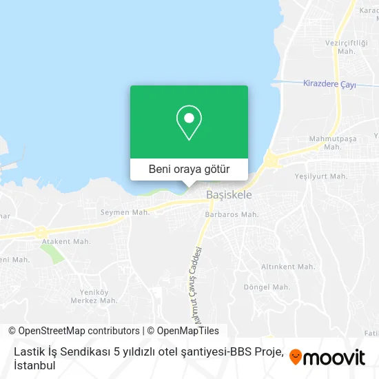 Lastik İş Sendikası 5 yıldızlı otel şantiyesi-BBS Proje harita