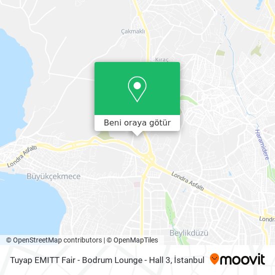 Tuyap EMITT Fair - Bodrum Lounge - Hall 3 harita