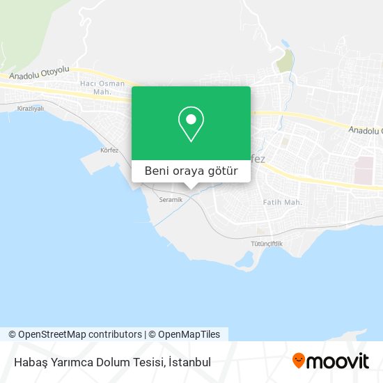 Habaş Yarımca Dolum Tesisi harita