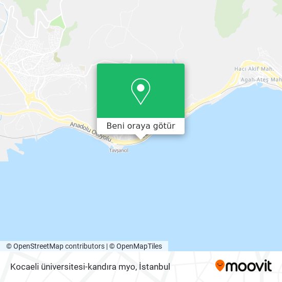 Kocaeli üniversitesi-kandıra myo harita