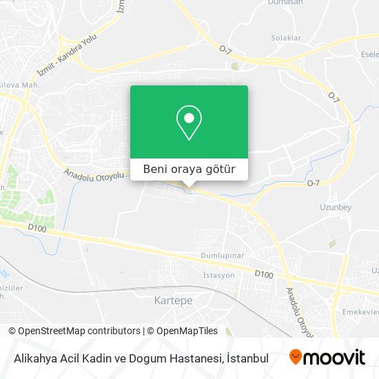Alikahya Acil Kadin ve Dogum Hastanesi harita