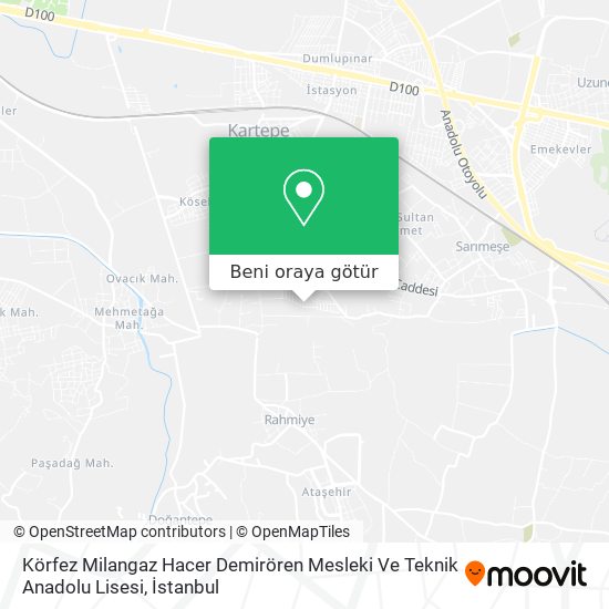Körfez Milangaz Hacer Demirören Mesleki Ve Teknik Anadolu Lisesi harita