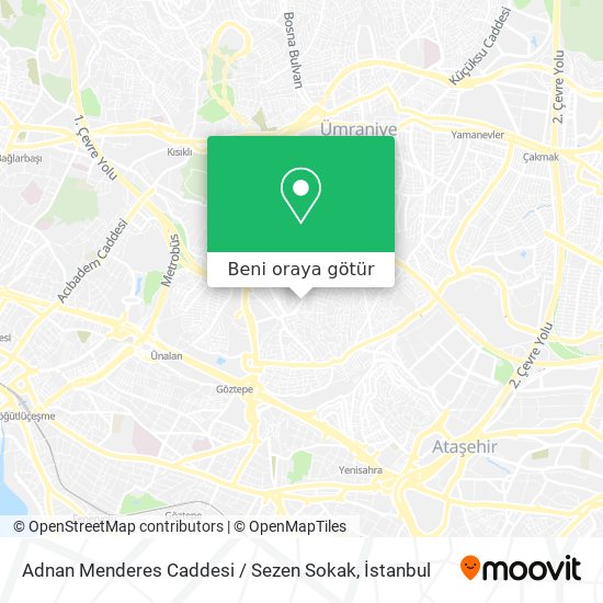 Adnan Menderes Caddesi / Sezen Sokak harita