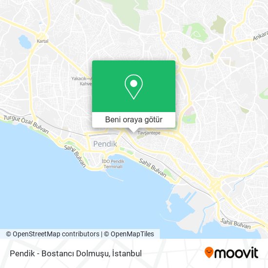 Pendik - Bostancı Dolmuşu harita
