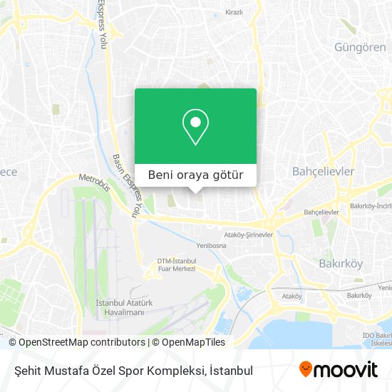 Şehit Mustafa Özel Spor Kompleksi harita