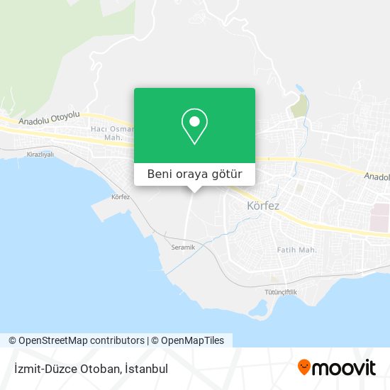 İzmit-Düzce Otoban harita