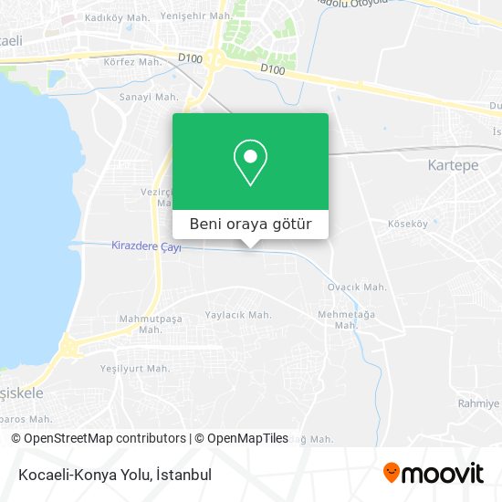 Kocaeli-Konya Yolu harita