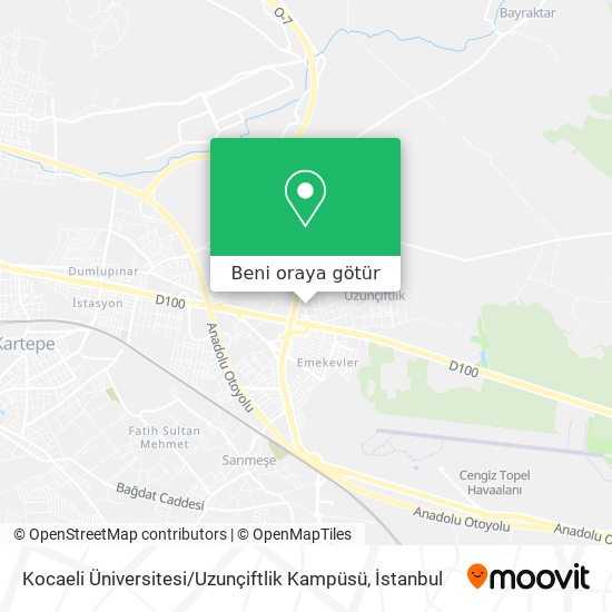 Kocaeli Üniversitesi / Uzunçiftlik Kampüsü harita