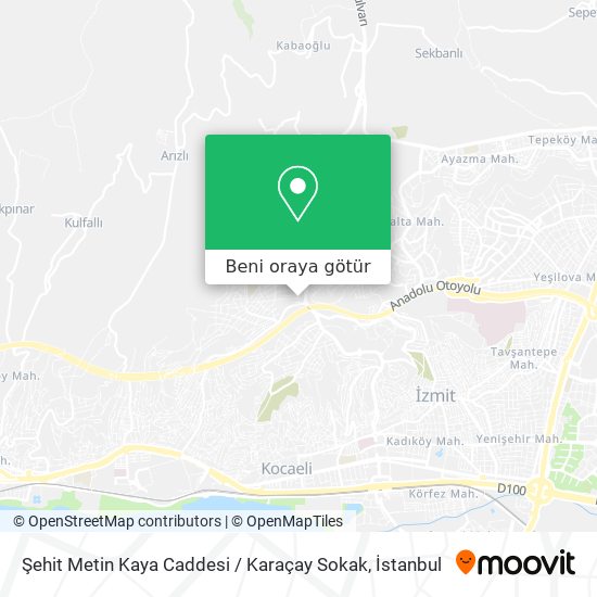 Şehit Metin Kaya Caddesi / Karaçay Sokak harita