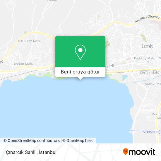 Çınarcık Sahili harita
