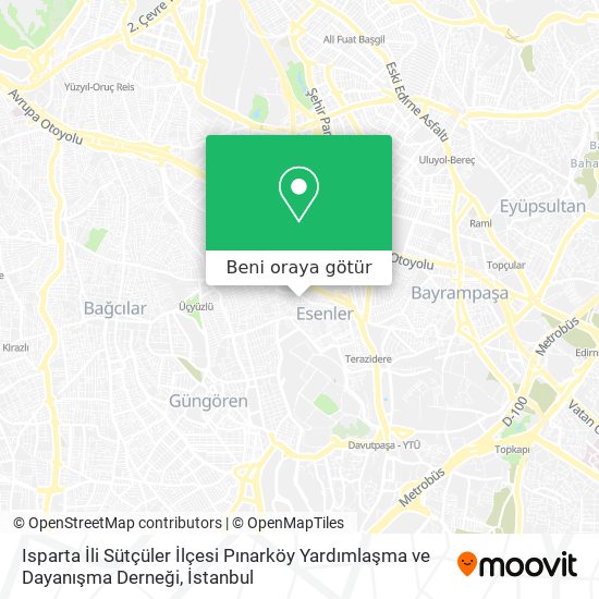 Isparta İli Sütçüler İlçesi Pınarköy Yardımlaşma ve Dayanışma Derneği harita