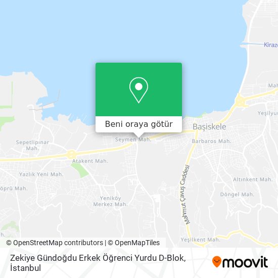 Zekiye Gündoğdu Erkek Öğrenci Yurdu D-Blok harita