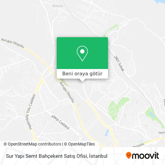 Sur Yapı Semt Bahçekent Satış Ofisi harita