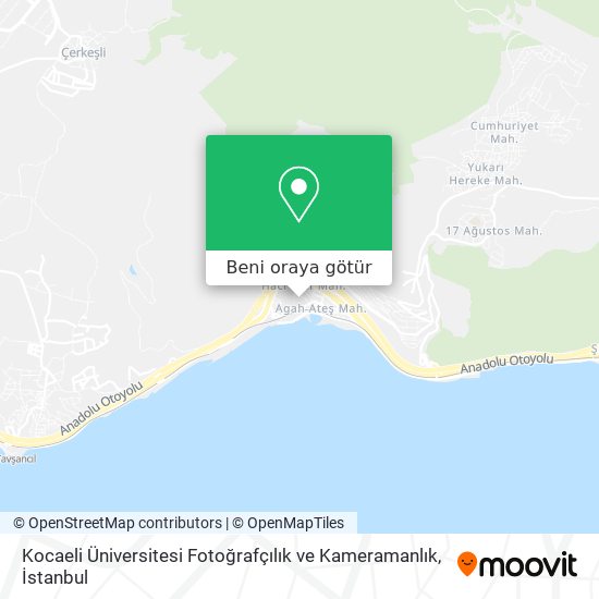 Kocaeli Üniversitesi Fotoğrafçılık ve Kameramanlık harita
