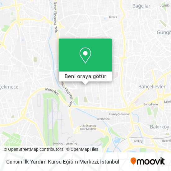 Cansın İlk Yardım Kursu Eğitim Merkezi harita