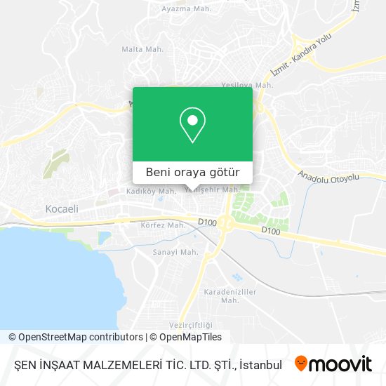 ŞEN İNŞAAT MALZEMELERİ TİC. LTD. ŞTİ. harita