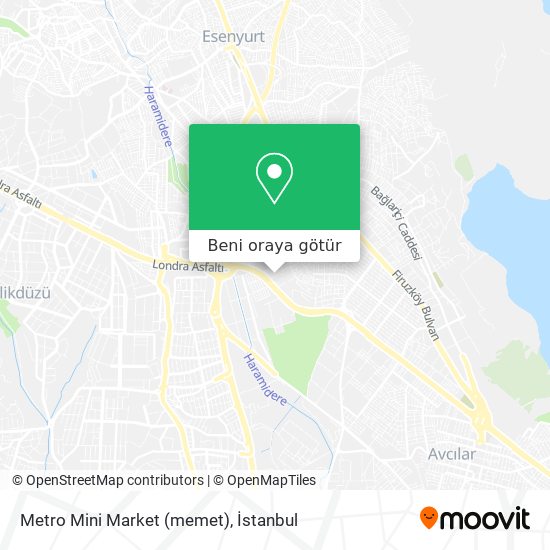 Metro Mini Market (memet) harita