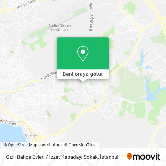 Gizli Bahçe Evleri / İzzet Kabadayı Sokak harita