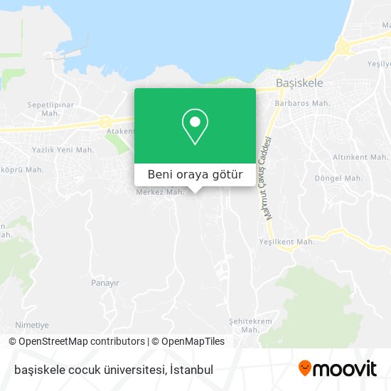 başiskele cocuk üniversitesi harita