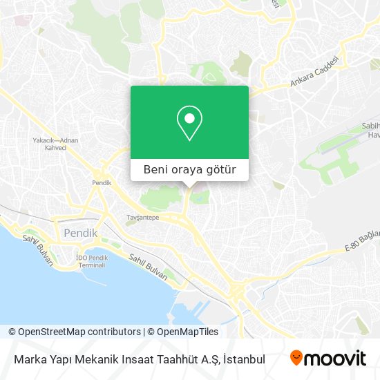 Marka Yapı Mekanik Insaat Taahhüt A.Ş harita