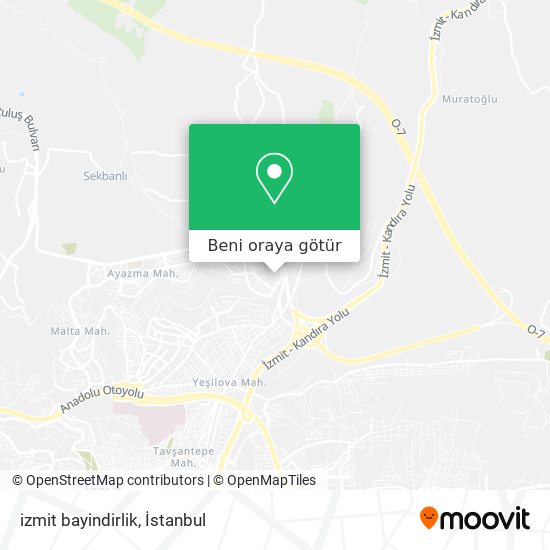 izmit bayindirlik harita