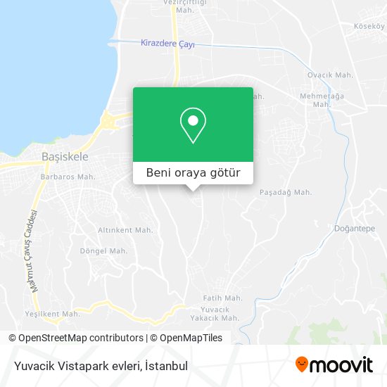 Yuvacik Vistapark evleri harita