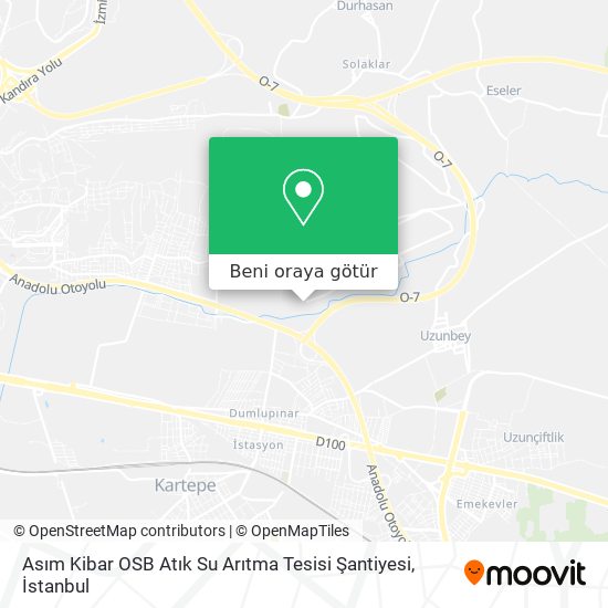 Asım Kibar OSB Atık Su Arıtma Tesisi Şantiyesi harita