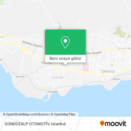 GÜNDÜZALP OTOMOTİV harita