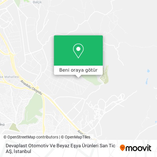 Devaplast Otomotiv Ve Beyaz Eşya Ürünleri San Tic AŞ harita