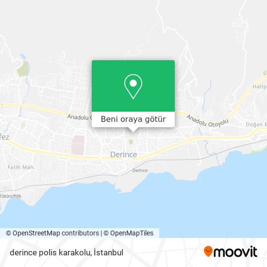 derince polis karakolu harita