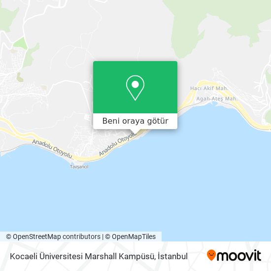 Kocaeli Üniversitesi Marshall Kampüsü harita