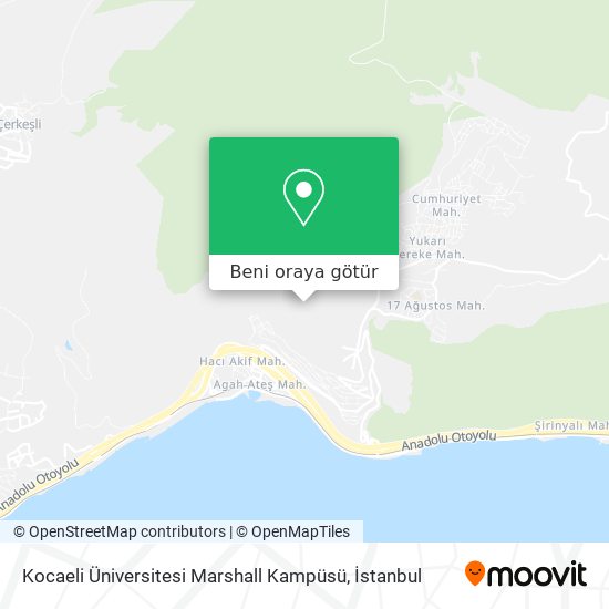 Kocaeli Üniversitesi Marshall Kampüsü harita