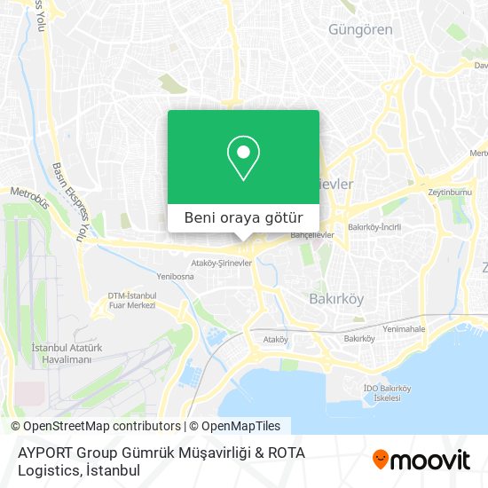 AYPORT Group Gümrük Müşavirliği & ROTA Logistics harita