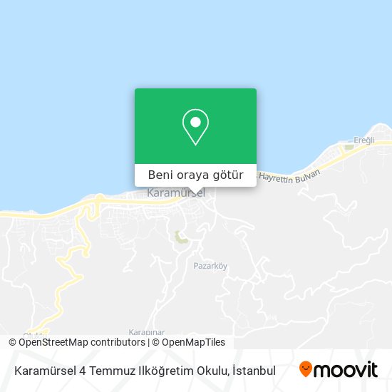 Karamürsel 4 Temmuz Ilköğretim Okulu harita