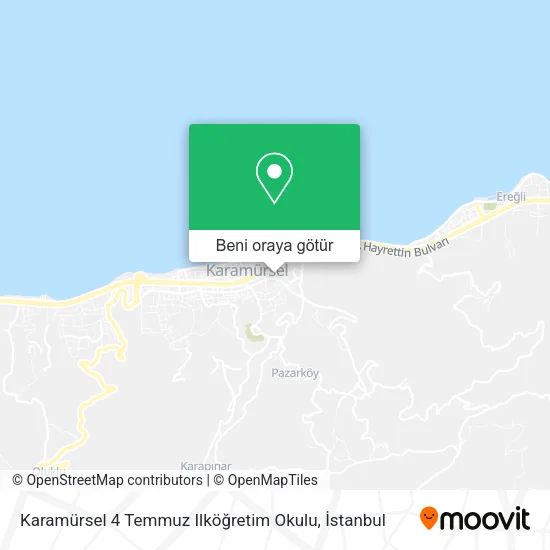 Karamürsel 4 Temmuz Ilköğretim Okulu harita