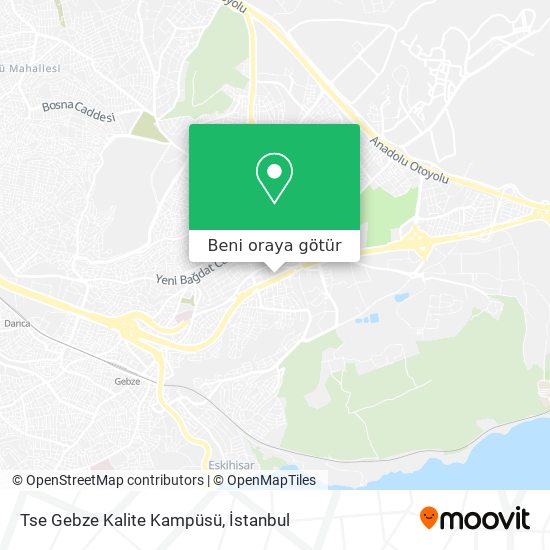 Tse Gebze Kalite Kampüsü harita