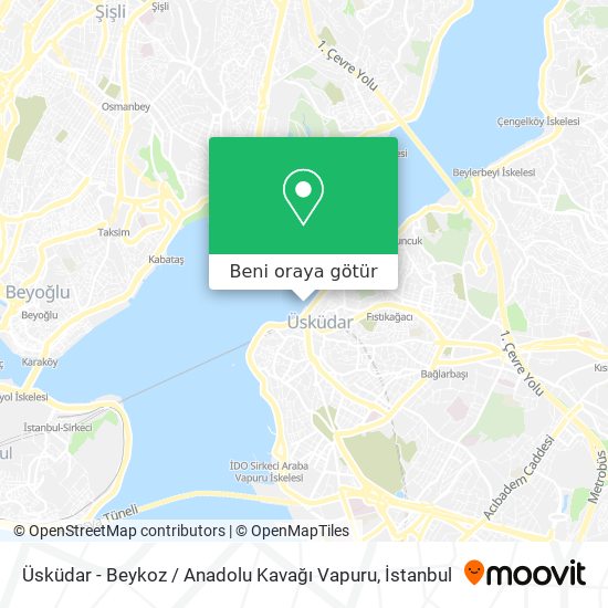 Üsküdar - Beykoz / Anadolu Kavağı Vapuru harita