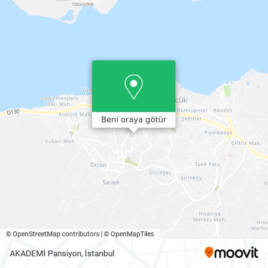 AKADEMİ Pansiyon harita