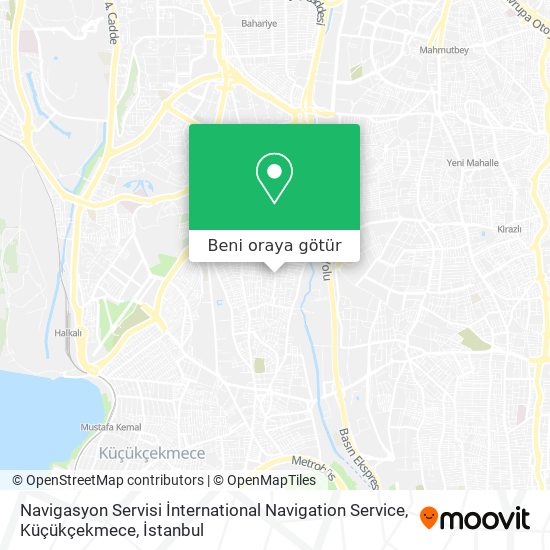 Navigasyon Servisi İnternational Navigation Service, Küçükçekmece harita