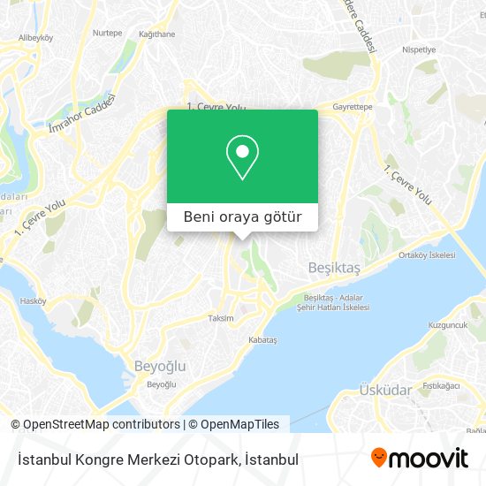 İstanbul Kongre Merkezi Otopark harita