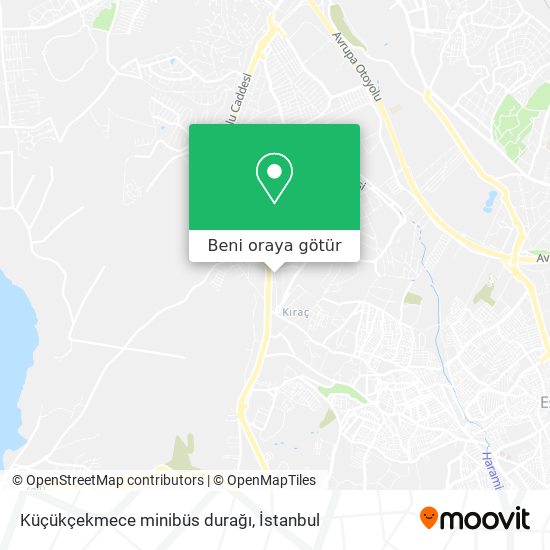 Küçükçekmece minibüs durağı harita
