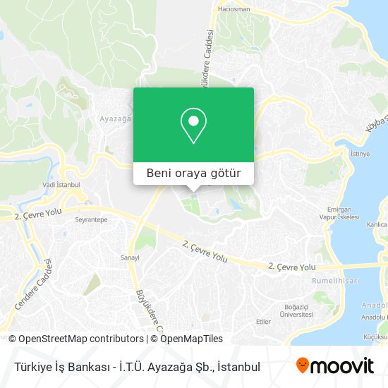 Türkiye İş Bankası - İ.T.Ü. Ayazağa Şb. harita